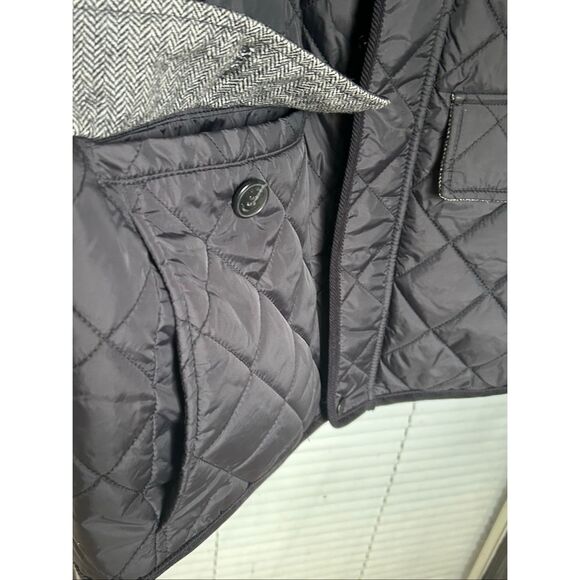 Vince Camuto Men’s Quilted Black/ Gray Puffer Vest L Tweed Outdoor Classic Casua - Picture 12 of 15